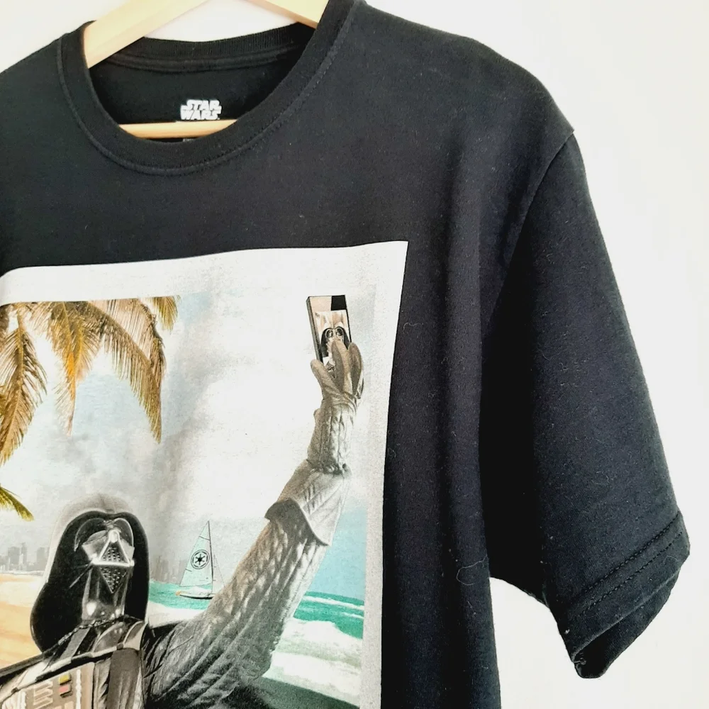 🍒 STAR WARS Darth Vader Crewneck Tee Men's T-shirt Black Sz M - Picture 5 of 11